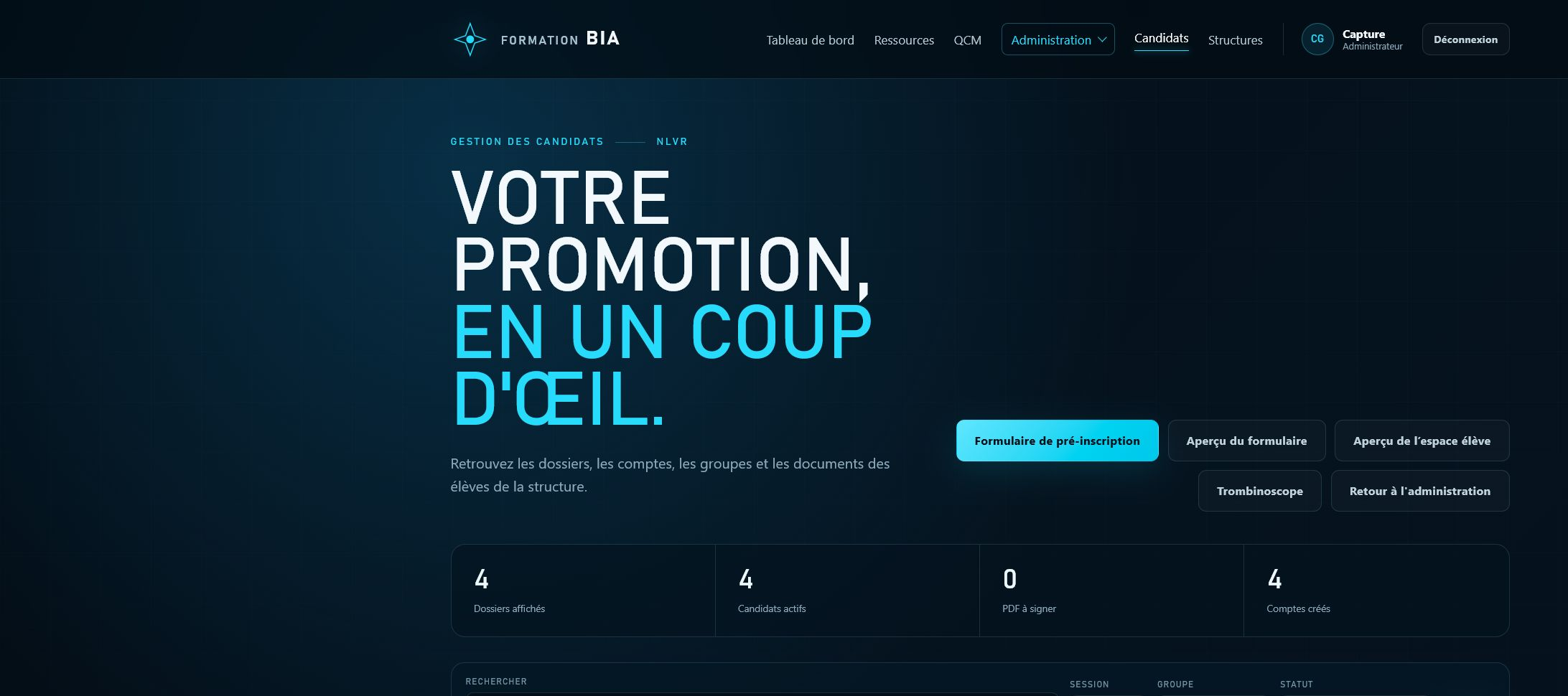 Liste des candidats de la structure NLVR